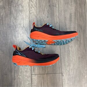 Altra Athletic Shoes - Dark Purple and Bright Orange with Light Blue